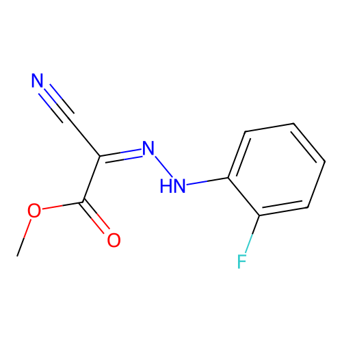 Methyl 2-cyano-2-[(2-fluorophenyl)hydrazinylidene]acetate structure