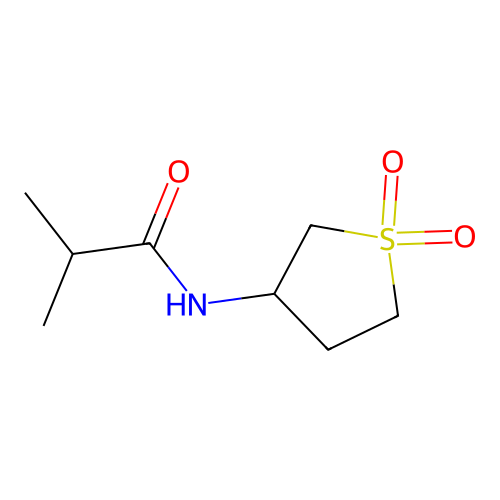 N-(1,1-dioxothiolan-3-yl)-2-methylpropanamide structure