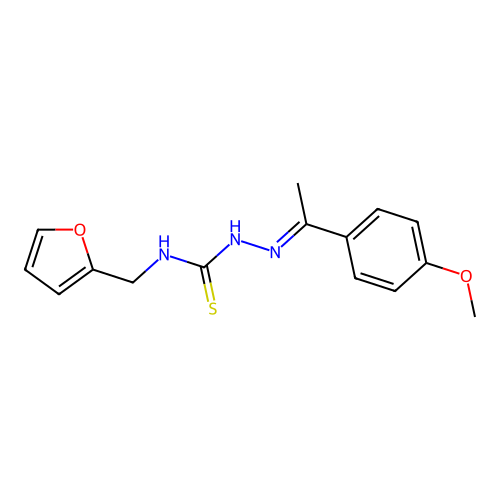 1-(Furan-2-ylmethyl)-3-[1-(4-methoxyphenyl)ethylideneamino]thiourea structure