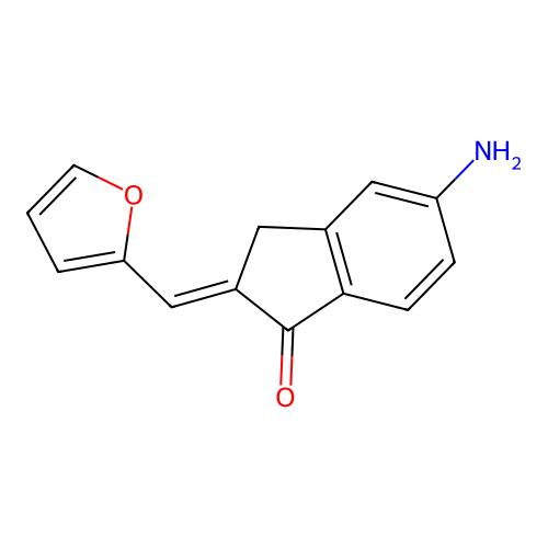 5-amino-2-(furan-2-ylmethylidene)-3H-inden-1-one structure