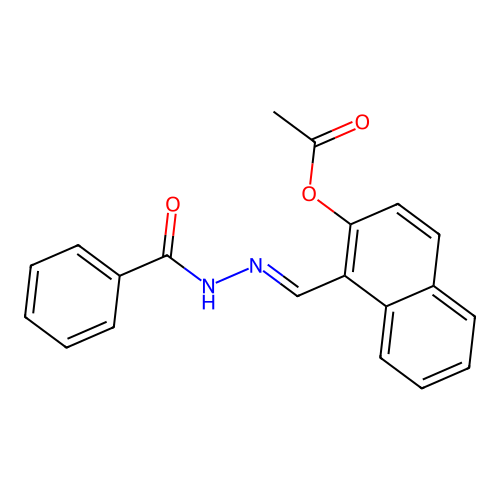 [1-[(Benzoylhydrazinylidene)methyl]naphthalen-2-yl] acetate structure