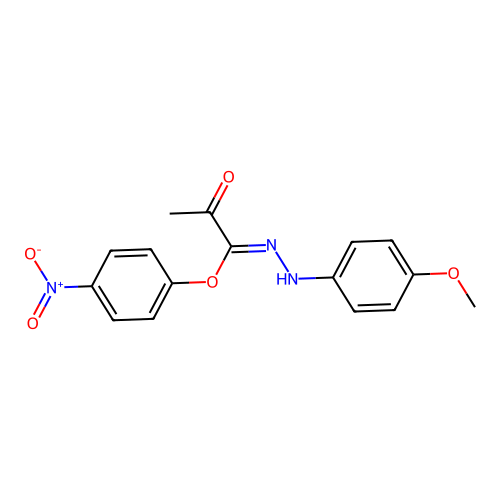 (4-nitrophenyl) N-(4-methoxyphenyl)-2-oxopropanehydrazonate structure