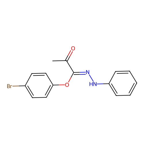 (4-bromophenyl) 2-oxo-N-phenylpropanehydrazonate structure
