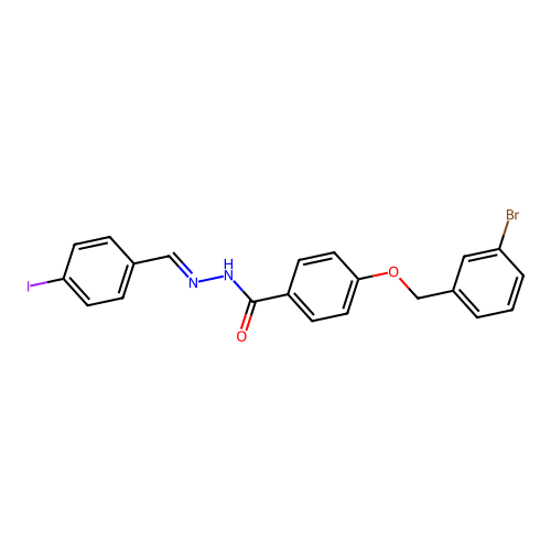 4-[(3-bromobenzyl)oxy]-N'-(4-iodobenzylidene)benzohydrazide structure
