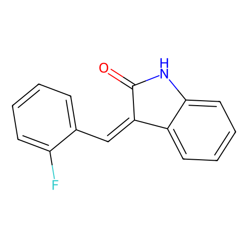 3-[(2-fluorophenyl)methylidene]-1H-indol-2-one structure