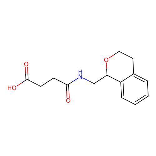 4-[(3,4-dihydro-1H-isochromen-1-ylmethyl)amino]-4-oxobutanoic acid structure