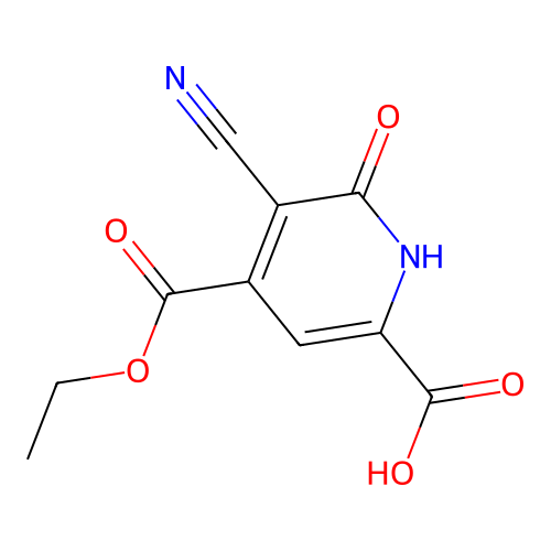 5-Cyano-4-(ethoxycarbonyl)-6-oxo-1,6-dihydropyridine-2-carboxylic acid structure