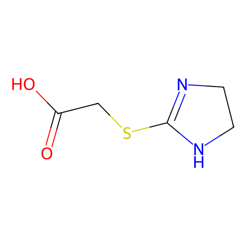 (4,5-dihydro-1H-imidazol-2-ylsulfanyl)acetic acid structure