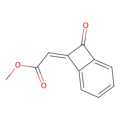 1-Methoxycarbonylmethylenebenzocyclobuten-2-one structure