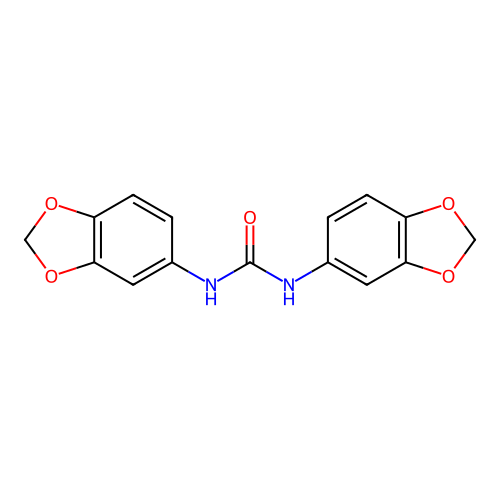 N,N'-Bis(1,3-benzodioxol-5-yl)urea structure