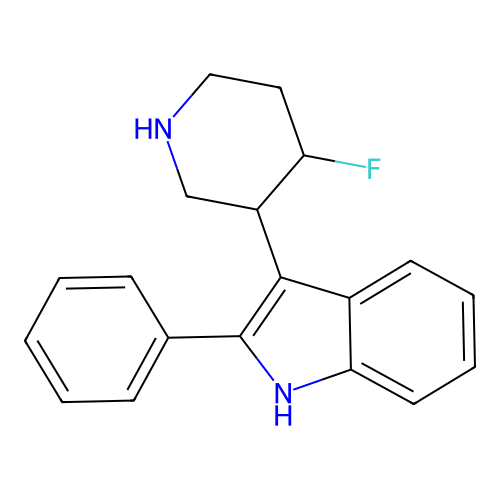 3-(4-Fluoro-3-piperidinyl)-2-phenyl-1H-indole structure