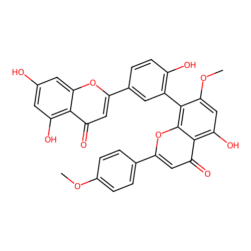 Di-O-methylamentoflavone structure