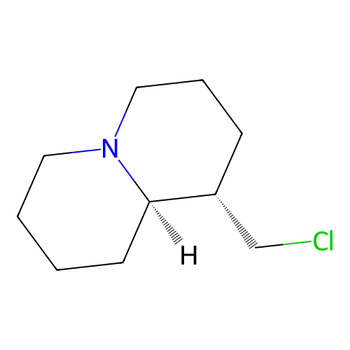 (1S,9aR)-1-(chloromethyl)-2,3,4,6,7,8,9,9a-octahydro-1H-quinolizine structure
