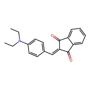 1H-Indene-1,3(2H)-dione, 2-((4-(diethylamino)phenyl)methylene)- structure