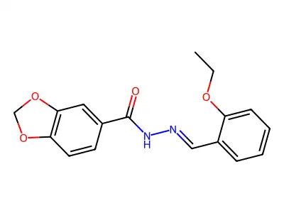 N-[(2-ethoxyphenyl)methylideneamino]-1,3-benzodioxole-5-carboxamide structure