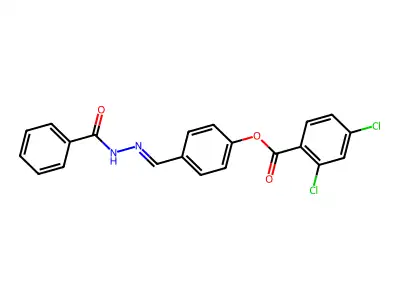 [4-[(Benzoylhydrazinylidene)methyl]phenyl] 2,4-dichlorobenzoate structure