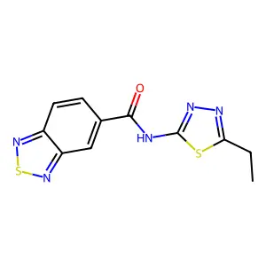 N-(5-ethyl-1,3,4-thiadiazol-2-yl)-2,1,3-benzothiadiazole-5-carboxamide structure