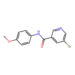 5-bromo-N-(4-methoxyphenyl)pyridine-3-carboxamide structure