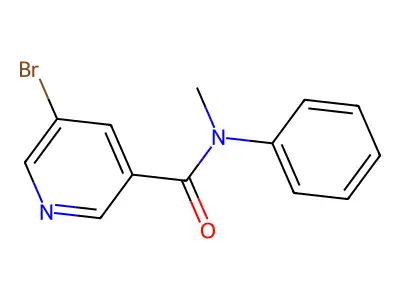 5-bromo-N-methyl-N-phenylpyridine-3-carboxamide structure