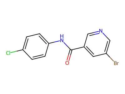 5-bromo-N-(4-chlorophenyl)nicotinamide structure