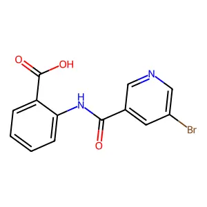 2-{[(5-Bromopyridin-3-yl)carbonyl]amino}benzoic acid structure