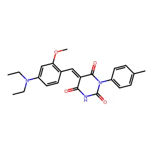 (5E)-5-[[4-(diethylamino)-2-methoxyphenyl]methylidene]-1-(4-methylphenyl)-1,3-diazinane-2,4,6-trione structure