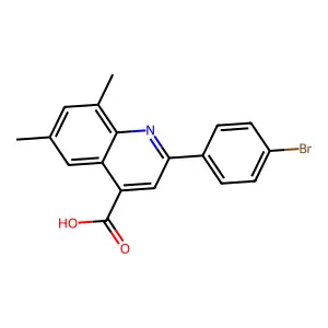 2-(4-Bromophenyl)-6,8-dimethylquinoline-4-carboxylic acid structure