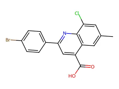 2-(4-Bromophenyl)-8-chloro-6-methylquinoline-4-carboxylic acid structure