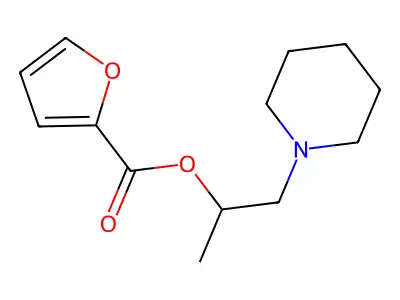 1-Methyl-2-(1-piperidinyl)ethyl 2-furoate structure