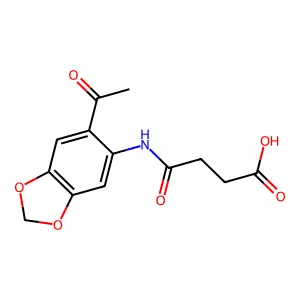 4-[(6-Acetyl-1,3-benzodioxol-5-yl)amino]-4-oxobutanoic acid structure