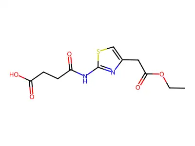 4-{[4-(2-Ethoxy-2-oxoethyl)-1,3-thiazol-2-yl]amino}-4-oxobutanoic acid structure