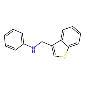 N-(1-benzothiophen-3-ylmethyl)aniline structure