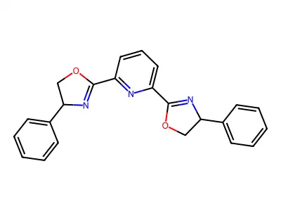 (R,R)-2,6-Bis(4-phenyl-2-oxazolin-2-yl)pyridine structure