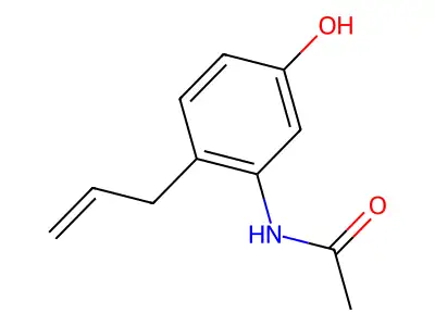 N-(2-allyl-5-hydroxyphenyl)acetamide structure