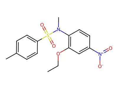 N-{2-ethoxy-4-nitrophenyl}-N,4-dimethylbenzenesulfonamide structure