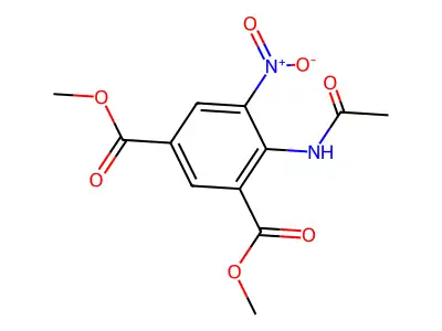 Dimethyl 4-(acetylamino)-5-nitroisophthalate structure