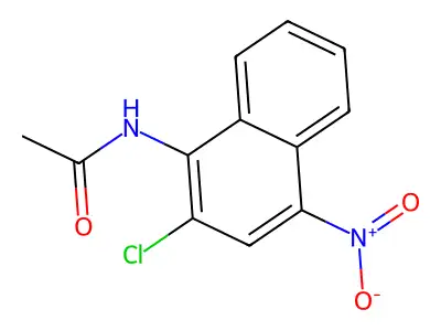 N-{2-chloro-4-nitro-1-naphthyl}acetamide structure