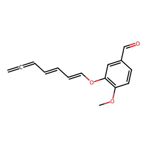 3-((Hepta-1,3,5,6-tetraen-1-yl)oxy)-4-methoxybenzaldehyde structure