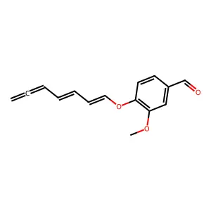 4-((Hepta-1,3,5,6-tetraen-1-yl)oxy)-3-methoxybenzaldehyde structure