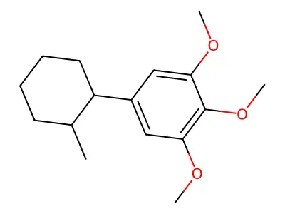 1,2,3-Trimethoxy-5-(2-methylcyclohexyl)benzene structure