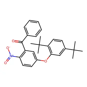 {5-(2,5-Ditert-butylphenoxy)-2-nitrophenyl}(phenyl)methanone structure