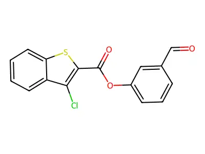 3-Formylphenyl 3-chloro-1-benzothiophene-2-carboxylate structure