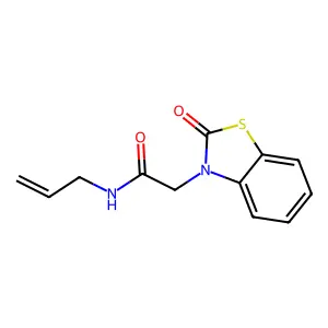 N-烯丙基-2-(2-氧代-苯并噻唑-3基)-乙酰胺 structure