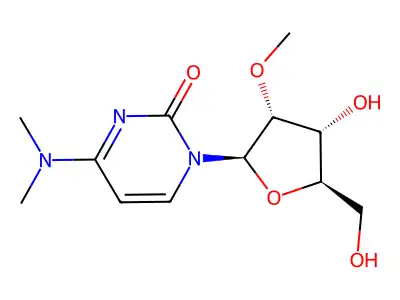 N(4), N(4), O(2')-trimethylcytidine structure