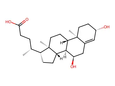 3beta,7alpha-Dihydroxychol-4-en-24-oic Acid structure