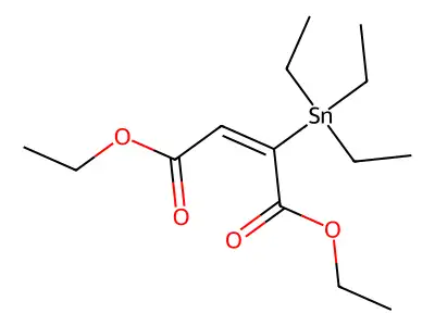 Diethyl 2-triethylstannylbut-2-enedioate structure