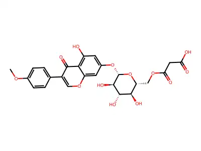 biochanin A 7-O-beta-D-glucoside 6''-O-malonate structure