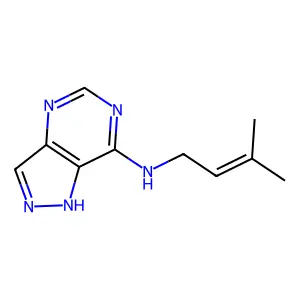 1H-Pyrazolo[4,3-d]pyrimidine, 7-[(3-methyl-2-butenyl)amino]- structure