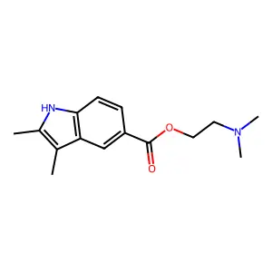 1H-Indole-5-carboxylic acid, 2,3-dimethyl-, 2-(dimethylamino)ethyl ester structure