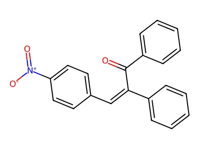 (Z)-3-(4-nitrophenyl)-1,2-diphenyl-prop-2-en-1-one structure